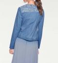 Designer-Jeansjacke blau-used