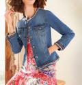 Designer-Jeansjacke blue-bleached