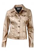 Designer-Jeansjacke metallic
