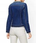 Designer-Jeansjacke mit Fransen blue-stone