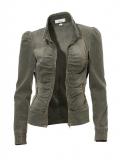 Designer-Jeansjacke taupe
