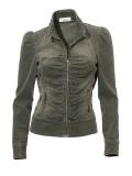 Designer-Jeansjacke taupe