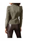 Designer-Jeansjacke taupe