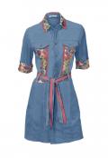 Designer-Jeanskleid blue denim-bunt