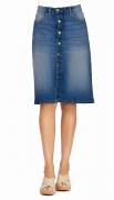 Designer-Jeansrock blue-stone-washed