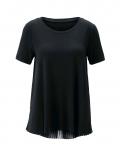 Designer-Jersey-Chiffon-Shirt schwarz