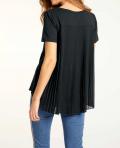 Designer-Jersey-Chiffon-Shirt schwarz