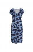 Designer-Jersey-Druckkleid marine-bleu