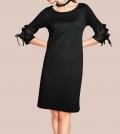 Designer-Jersey-Kleid schwarz