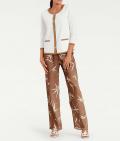 Designer-Jerseyblazer ecru-camel