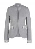 Designer-Jerseyblazer mit Strass grau-melange