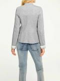 Designer-Jerseyblazer mit Strass grau-melange