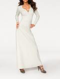 Designer-Jerseykleid creme