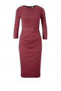 Designer-Jerseykleid dunkelbeere-sand