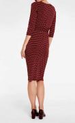 Designer-Jerseykleid dunkelbeere-sand