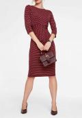 Designer-Jerseykleid dunkelbeere-sand