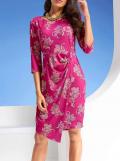 Designer-Jerseykleid fuchsia-bedruckt