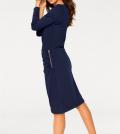 Designer-Jerseykleid marine