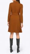 Designer-Jerseykleid mit Gürtel cognac
