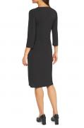 Designer-Jerseykleid mit Raffung schwarz