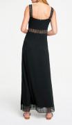 Designer-Jerseykleid mit Spitze schwarz