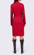 Designer-Jerseykleid mit Stoffgürtel rot