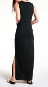 Designer-Jerseykleid mitSchmucksteinen schwarz