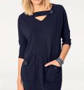 Designer-Jerseykleid nachtblau