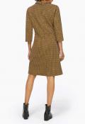 Designer-Jerseykleid ocker-schwarz