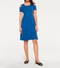 Designer-Jerseykleid royalblau