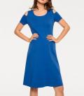 Designer-Jerseykleid royalblau