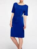 Designer-Jerseykleid royalblau
