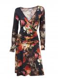 Designer-Jerseykleid schwarz-bunt