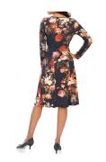 Designer-Jerseykleid schwarz-bunt