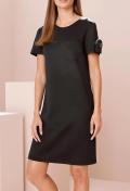 Designer-Jerseykleid und Tasche schwarz