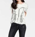 Designer-Jerseyshirt ecru