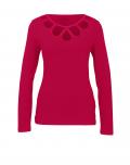 Designer-Jerseyshirt mit Cut-Outs rot