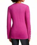 Designer-Jerseyshirt mit Häkelspitze pink