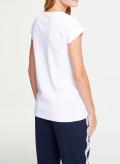 Designer-Jerseyshirt mit Perlen weiß