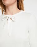 Designer-Jerseyshirt mit Schluppe offwhite