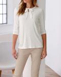 Designer-Jerseyshirt mit Schluppe offwhite