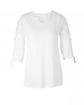 Designer-Jerseyshirt mit Spitze ecru