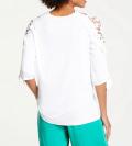 Designer-Jerseyshirt mit Spitze ecru