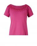 Designer-Jerseyshirt mit Spitze fuchsia