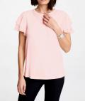 Designer-Jerseyshirt mit Volants rosé