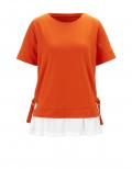 Designer-Jerseyshirt orange-ecru