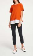 Designer-Jerseyshirt orange-ecru