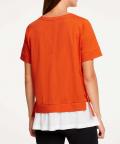 Designer-Jerseyshirt orange-ecru