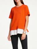 Designer-Jerseyshirt orange-ecru