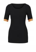 Designer-Jerseyshirt schwarz-orange